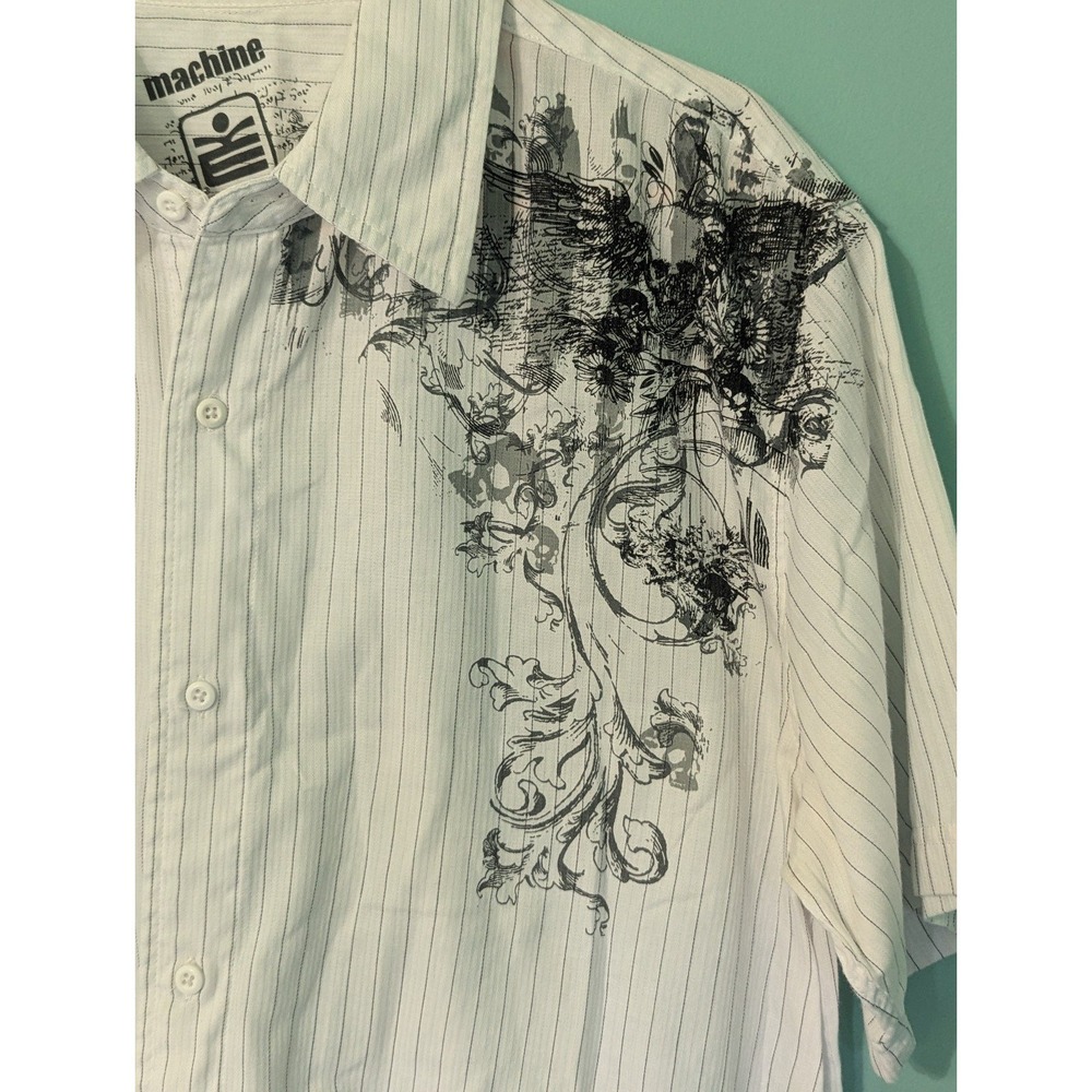 Michael Kors Machine Button Up Short Sleeve Shirt Size Large - Picture 3 of 9